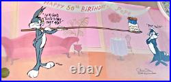 Warner Bros Cel Pepe Le Pew 50th Birthday Chuck Jones Signed Animation