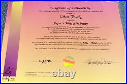 Warner Bros Cel Pepe Le Pew 50th Birthday Chuck Jones Signed Animation