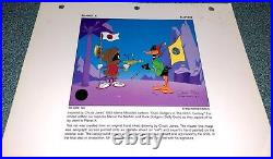 Warner Bros Cel Planet X Daffy Duck Marvin Signed Chuck Jones Last Artist Proof