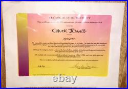 Warner Bros Cel & Promo Quintet Bugs Bunny Daffy Rare Signed Chuck Jones Art