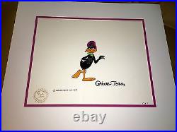 Warner Bros Cel Vintage Daffy Duck Original Production Signed Chuck Jones Art