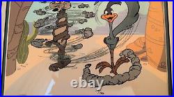 Warner Bros. Chuck Jones Cel Signed Road Runner Coyote Turnabout Is Fair Play