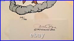 Warner Bros. Chuck Jones Cel Signed Road Runner Coyote Turnabout Is Fair Play