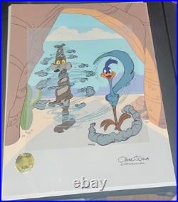 Warner Bros Chuck Jones Signed Road Runner Cel Turnabout Is Fair Play AP Proof