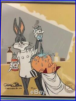 Warner Bros Chuck Jones signed LE Cel Rabbit of Seville II Bugs Bunny 497/500