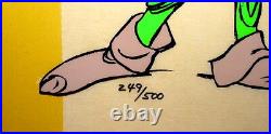 Warner Bros Daffy Duck Cel Bow And Error Signed Chuck Jones Rare Animation Art