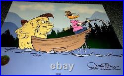 Warner Bros Daffy Duck Cel Fish Tale Signed Chuck Jones Artist Proof Animation