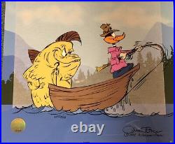 Warner Bros Daffy Duck Cel Fish Tale Signed Chuck Jones Artist Proof Animation