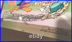 Warner Bros Daffy Duck Cel Sausage Factory Signed Chuck Jones Rare Art Cell