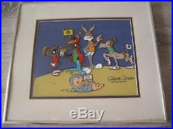 Warner Bros Duck Dodgers Group First Limited Cel Edition Signed by Chuck Jones