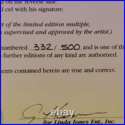 Warner Bros. Limited Edition Bear Animation Cel by Chuck Jones Signed 1995 COA