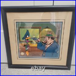 Warner Bros Looney Tunes Chuck Jones Signed Cel Nasty Canasta Daffy Duck withCOA
