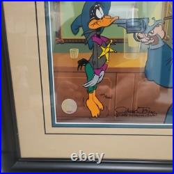 Warner Bros Looney Tunes Chuck Jones Signed Cel Nasty Canasta Daffy Duck withCOA Warner Bros Looney Tunes Chuck Jones Signed Cel Nasty Canasta Daffy Duck withCOA