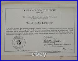 Warner Bros Looney Tunes Michigan J. Frog One Froggy Evening Signed LE Cel COA