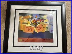 Warner Bros Looney Tunes Wile E Coyote Limited Edition Cel Signed Chuck Jones