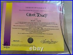 Warner Bros Looney Tunes Wile E Coyote Limited Edition Cel Signed Chuck Jones