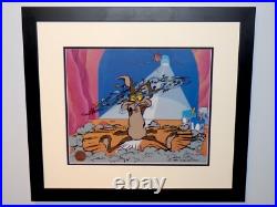 Warner Bros Looney Tunes Wile E Coyote Tunnel Vision L. E. Cel Signed Chuck Jones