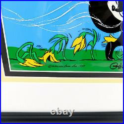 Warner Bros PEPE LE PEW Chuck Jones Pepe in Tulips Cell Art Limited Cel Signed