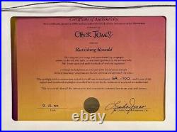 Warner Bros. Ravishing Ronald with Bugs Bunny LTD ED Pan Cel SIGNED, NEW