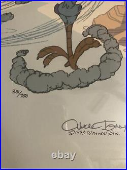 Warner Bros Roadrunner Hand painted animation cel 1993 Numbered/signed