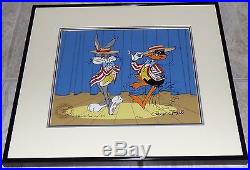 Warner Bros Show Time Bugs Bunny And Daffy Duck Framed Le Cel Signed Chuck Jones