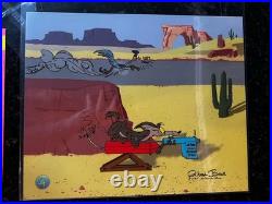 Warner Bros Wile E Coyote Acme Road Runner Spray Le Cel Signed Chuck Jones