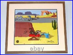 Warner Bros Wile E Coyote Acme Road Runner Spray Le Cel Signed Chuck Jones