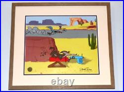 Warner Bros Wile E Coyote Acme Road Runner Spray Le Cel Signed Chuck Jones