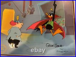 Warner Bros daffy duck Cel Chuck Jones Signed Mad Scientist Dr Hi Rare Cel