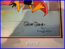 Warner Bros daffy duck Cel Chuck Jones Signed Mad Scientist Dr Hi Rare Cel
