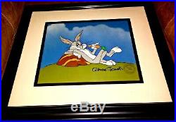 Warner Brothers Animation Cel Bugs Bunny Signed Chuck Jones Art Cell