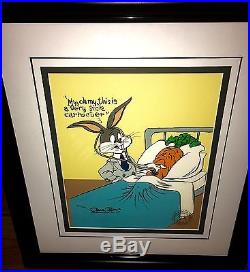 Warner Brothers Bugs Bunny Cel BUGS SICK CARROT 2X Signed Chuck Jones Rare Cell