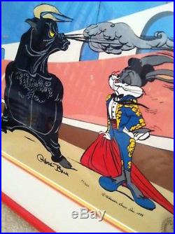 Warner Brothers Bugs Bunny Cel Bugs and Bull II Signed by Chuck Jones Rare