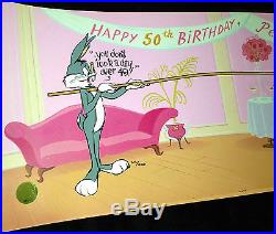 Warner Brothers Bugs Bunny Cel PEPE LE PEW'S 50th BIRTHDAY Signed Chuck Jones