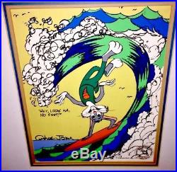 Warner Brothers Bugs Bunny Cel Surfs Up Signed Chuck Jones Rare Animation Cell
