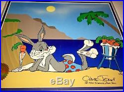Warner Brothers Bugs Bunny Cel Tropez Bunny Signed Chuck Jones 1992 Rare Edition