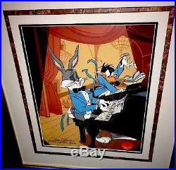 Warner Brothers Bugs Bunny Daffy Duck Cel In Concert Signed Chuck Jones Cell