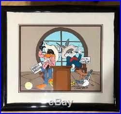 Warner Brothers Bugs Bunny Daffy Duck Cel The Showdown Signed Chuck Jones Cell