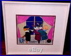 Warner Brothers Bugs Bunny Daffy Duck Elmer Fudd Cel Cheers Signed Chuck Jones