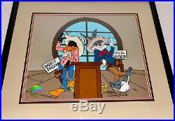 Warner Brothers Cel Bugs Bunny Daffy Duck The Showdown Signed Chuck Jones Cell