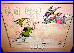Warner Brothers Cel Bugs Bunny Elmer Fudd What's Opera Doc II Signed Chuck Jones