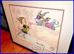 Warner Brothers Cel Bugs Bunny Elmer Fudd What's Opera Doc II Signed Chuck Jones