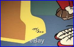 Warner Brothers Cel Bugs Bunny Marvin The Martian Signed 2x Chuck Jones Cell