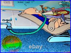 Warner Brothers Cel Bugs Bunny Porky Pig Dentist Signed Chuck Jones Art Cell