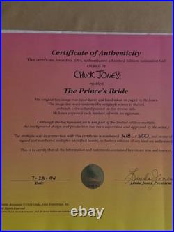 Warner Brothers Cel Chuck Jones Signed COA LE Bugs Bunny Cel