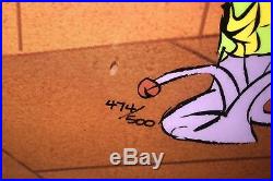 Warner Brothers Cel Chuck Jones Signed Daffy Duck Rude Jester Animation Art Cell