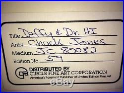 Warner Brothers Cel Daffy Duck Mad Scientist Dr Hi Signed Chuck Jones Cell