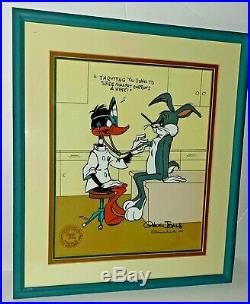 Warner Brothers Cel Dr Daffy Duck And Bugs Bunny Signed Chuck Jones Rare Cell