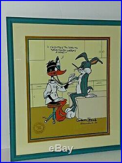 Warner Brothers Cel Dr Daffy Duck And Bugs Bunny Signed Chuck Jones Rare Cell