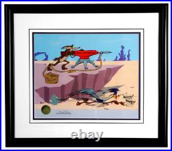 Warner Brothers Cel LE Chuck Jones Signed Wile E Coyote RoadRunner Cel